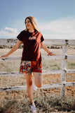 Cosmic Cowgirl shorts with zips