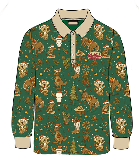 Aussie Country Christmas Fishing Shirt - COMING 06/12