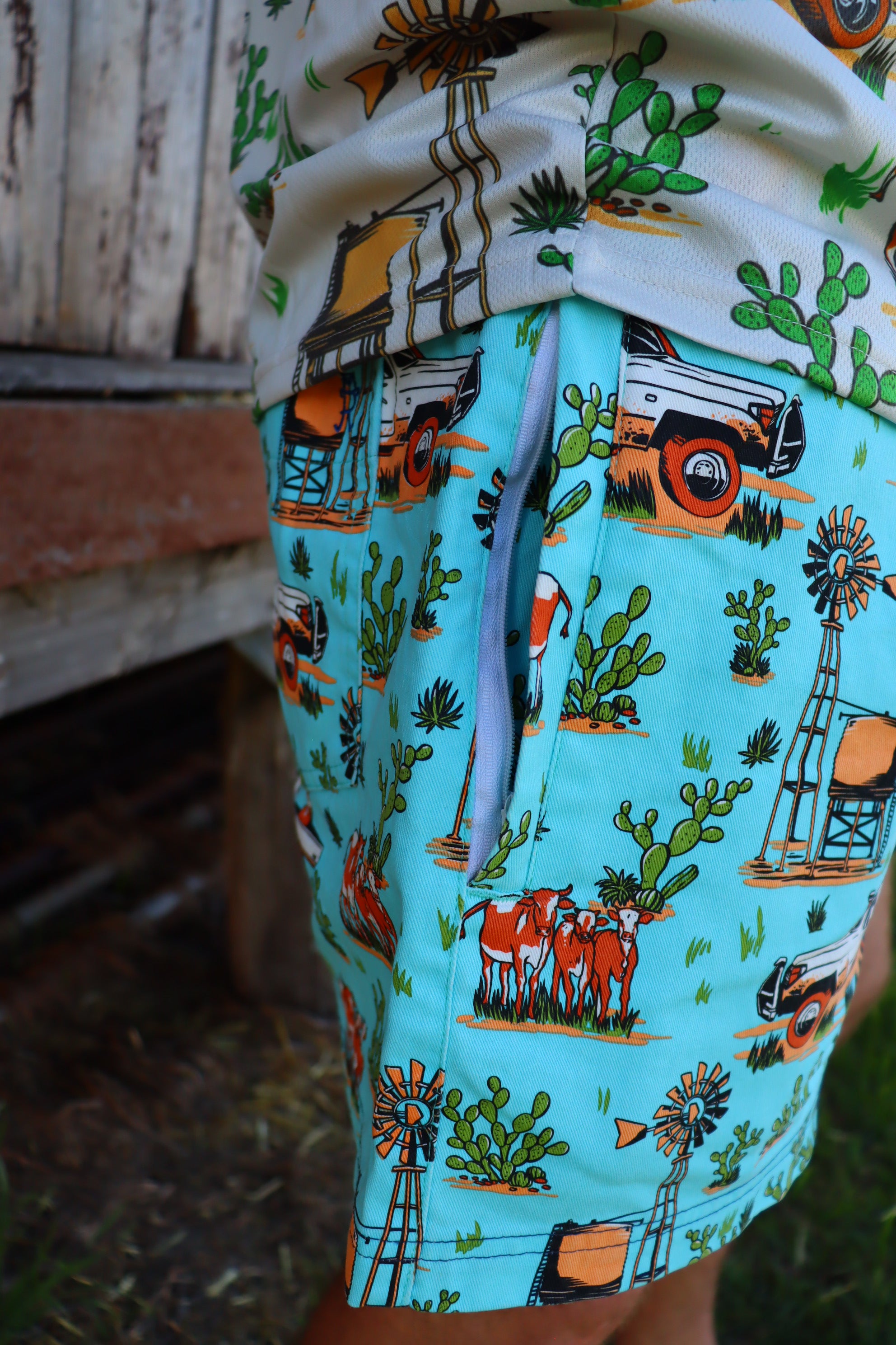 The Farm Rugger Short with zips