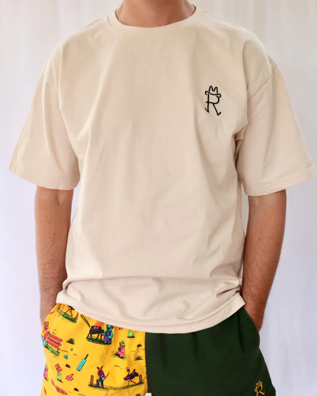 Stockyard Beige Relaxed T-shirt