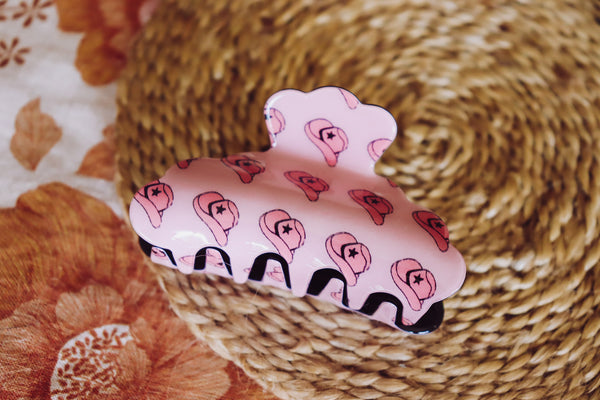 Mini Hats Hair Claw - Pink
