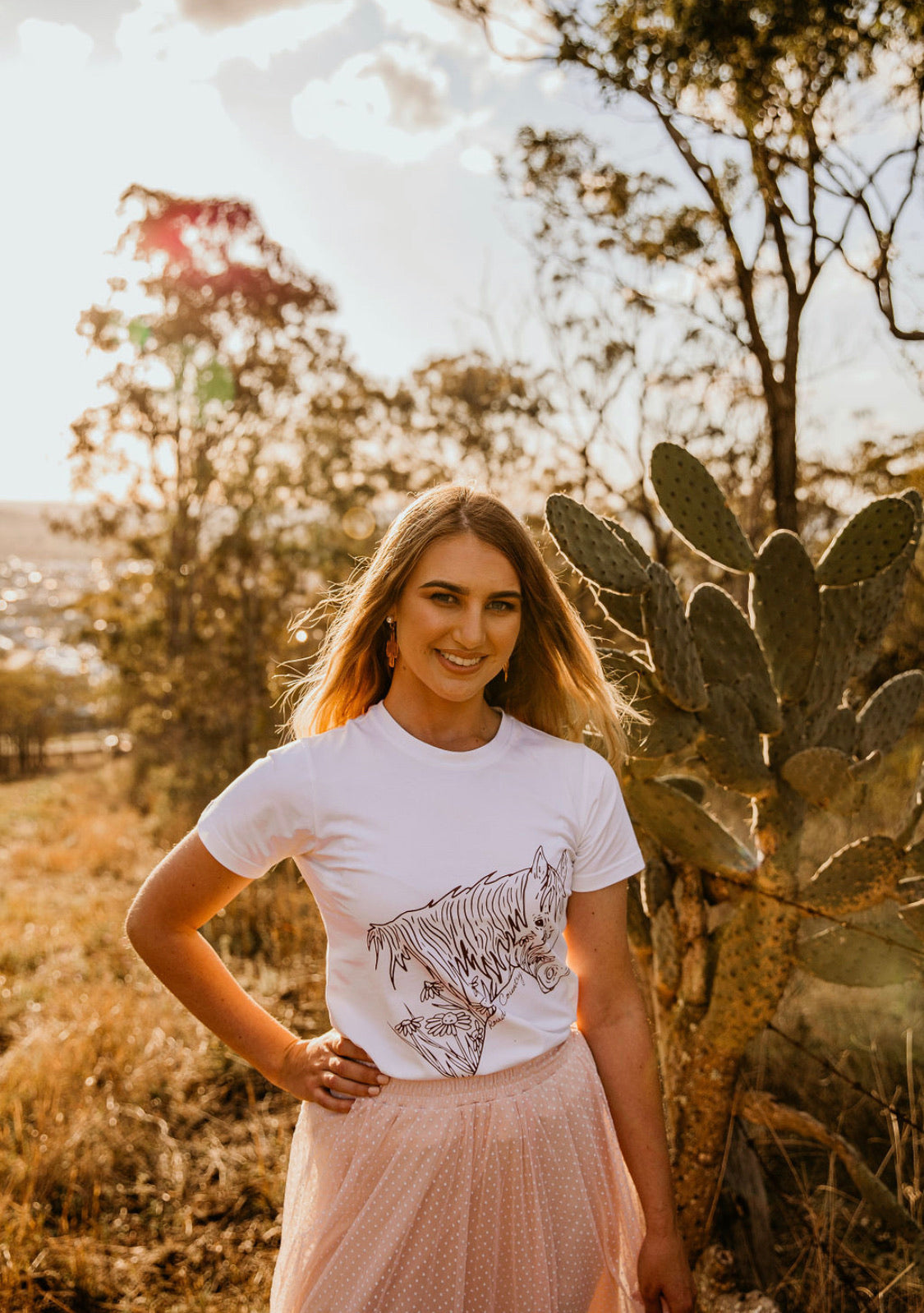 White Wildflower Tee